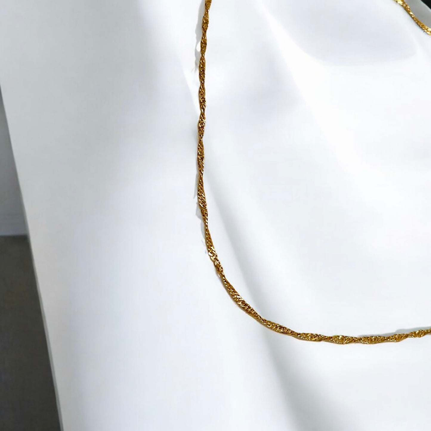 18k Gold Classic Twist Necklace