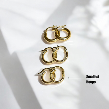 18k Gold Smallest Hoop earrings