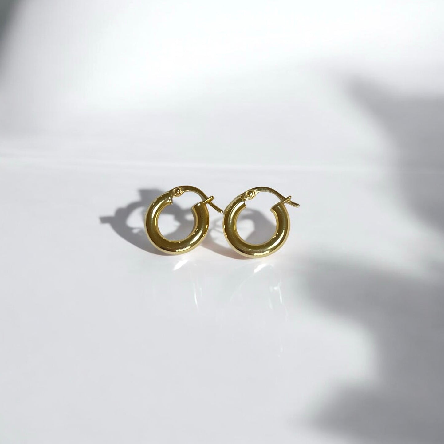 18k Gold Chunky Hoop Earrings