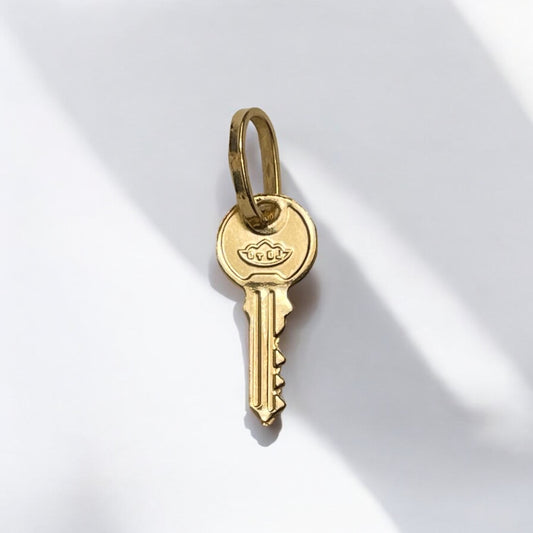 18k Gold Key Charm