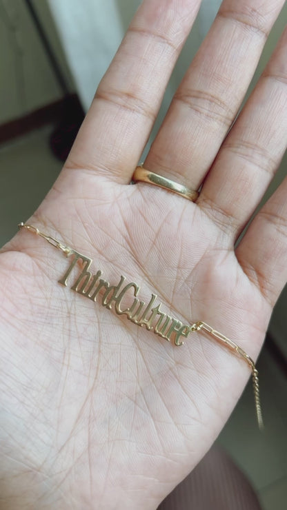 18k Gold Custom Name Necklace